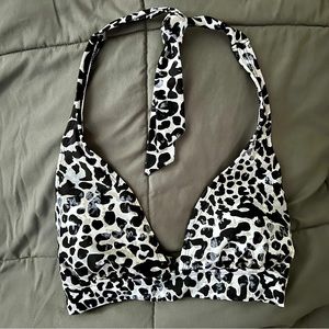 Catalina Leopard Print Bikini Top size L/G 12-14 NWOT